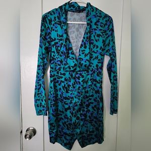 Nastygal Cheetah Satin Dress